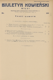 Biuletyn Kowieński Wilbi. 1931, nr 552 (10 listopada)