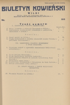 Biuletyn Kowieński Wilbi. 1931, nr 553 (12 listopada)