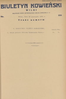Biuletyn Kowieński Wilbi. 1931, nr 558 (18 listopada)