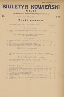 Biuletyn Kowieński Wilbi. 1931, nr 562 (24 listopada)