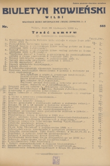 Biuletyn Kowieński Wilbi. 1931, nr 565 (28 listopada)