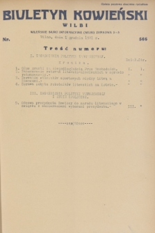 Biuletyn Kowieński Wilbi. 1931, nr 566 (1 grudnia)