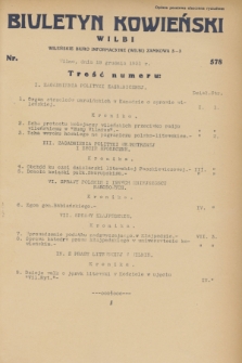 Biuletyn Kowieński Wilbi. 1931, nr 578 (19 grudnia)