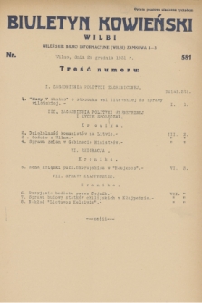 Biuletyn Kowieński Wilbi. 1931, nr 581 (28 grudnia)