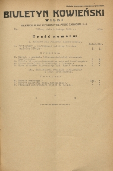 Biuletyn Kowieński Wilbi. 1933, nr 805 (9 lutego)