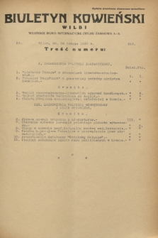 Biuletyn Kowieński Wilbi. 1933, nr 813 (24 lutego)