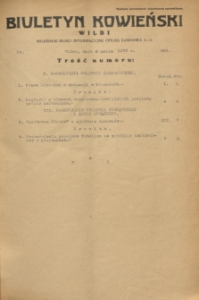 Biuletyn Kowieński Wilbi. 1933, nr 820 (9 marca)