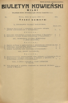 Biuletyn Kowieński Wilbi. 1933, nr 823 (14 marca)