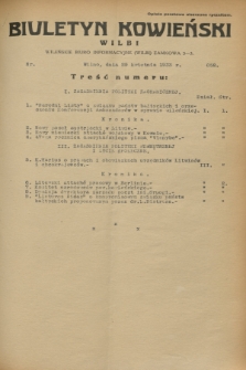 Biuletyn Kowieński Wilbi. 1933, nr 852 (29 kwietnia)