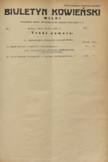 Biuletyn Kowieński Wilbi. 1933, nr 877 (14 czerwca)