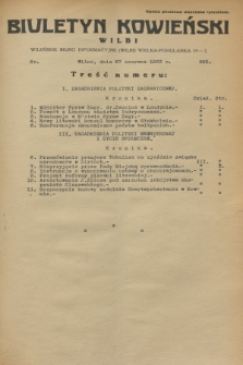 Biuletyn Kowieński Wilbi. 1933, nr 885 (27 czerwca)