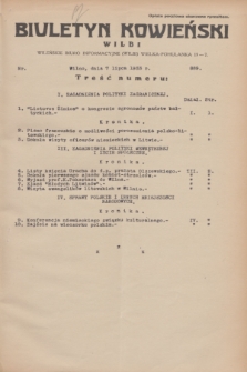 Biuletyn Kowieński Wilbi. 1933, nr 889 (7 lipca)