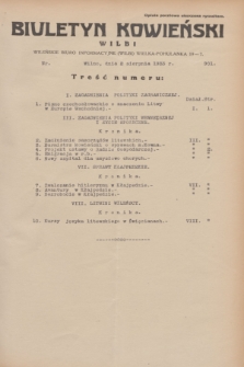 Biuletyn Kowieński Wilbi. 1933, nr 901 (2 sierpnia)