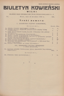 Biuletyn Kowieński Wilbi. 1933, nr 926 (18 września)