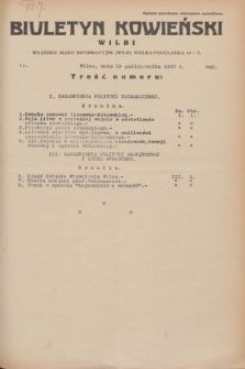 Biuletyn Kowieński Wilbi. 1933, nr 945 (19 października)