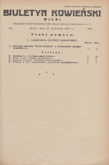 Biuletyn Kowieński Wilbi. 1933, nr 955 (10 listopada)