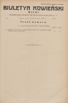 Biuletyn Kowieński Wilbi. 1933, nr 956 (13 listopada)