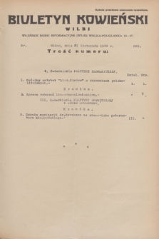Biuletyn Kowieński Wilbi. 1933, nr 961 (21 listopada)