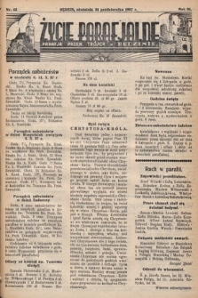 Życie Parafjalne : parafja Przen. Trójcy w Będzinie. 1937, nr 43