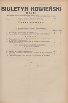Biuletyn Kowieński Wilbi. 1933, nr 970 (7 grudnia)