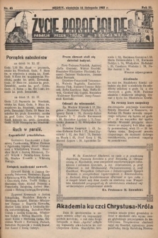 Życie Parafjalne : parafja Przen. Trójcy w Będzinie. 1937, nr 45