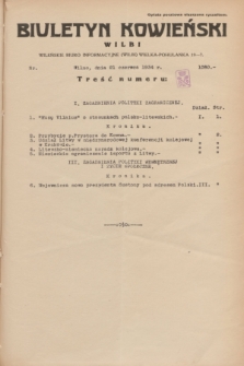 Biuletyn Kowieński Wilbi. 1934, nr 1080 (21 czerwca)