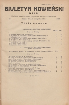 Biuletyn Kowieński Wilbi. 1934, nr 1107 (3 sierpnia)