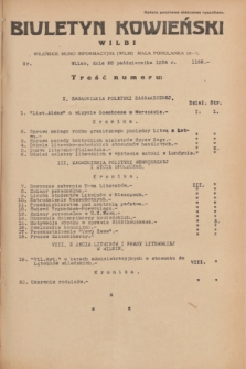 Biuletyn Kowieński Wilbi. 1934, nr 1158 (26 października)