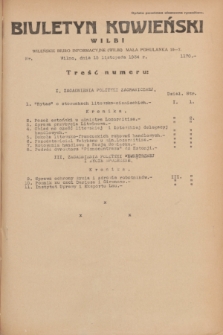 Biuletyn Kowieński Wilbi. 1934, nr 1170 (15 listopada)