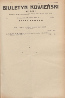 Biuletyn Kowieński Wilbi. 1935, nr 1222 (13 lutego)