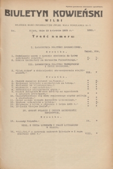 Biuletyn Kowieński Wilbi. 1935, nr 1265 (13 kwietnia)