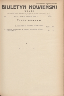 Biuletyn Kowieński Wilbi. 1935, nr 1270 (20 kwietnia)