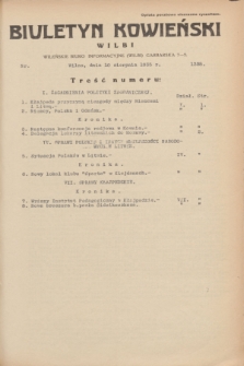 Biuletyn Kowieński Wilbi. 1935, nr 1338 (10 sierpnia)