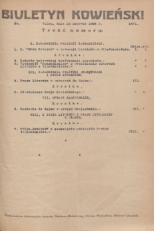 Biuletyn Kowieński Wilbi. 1936, nr 1471 (15 czerwca)