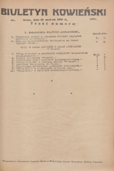 Biuletyn Kowieński Wilbi. 1936, nr 1474 (22 czerwca)