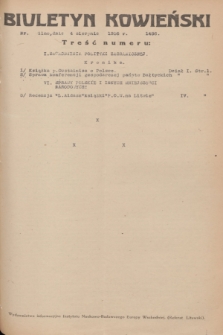 Biuletyn Kowieński Wilbi. 1936, nr 1486 (4 sierpnia)