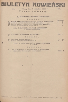 Biuletyn Kowieński Wilbi. 1936, nr 1497 (2 września)