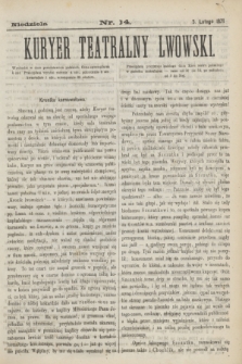 Kuryer Teatralny Lwowski. 1871, nr 14 (5 lutego)
