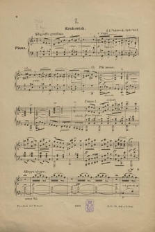 (Tańce polskie) : pour le piano : Op. 9. Cah. 1