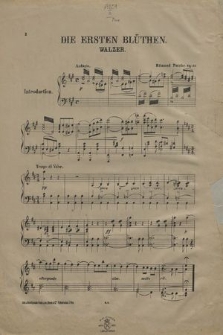 Die ersten Blüthen : Walzer für das Pianoforte : op. 68