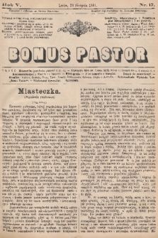Bonus Pastor. R. 5, 1881, nr 17