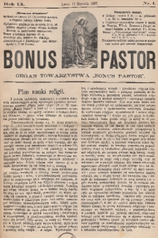Bonus Pastor / organ Towarzystwa „Bonus Pastor”. R. 9, 1887, nr 1