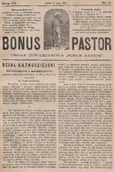 Bonus Pastor / organ Towarzystwa „Bonus Pastor”. R. 9, 1887, nr 9