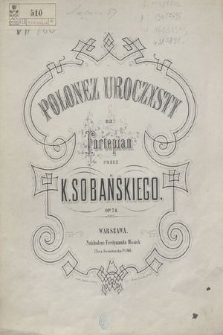 Polonez uroczysty : na fortepian : op. 74