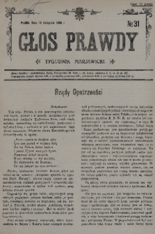 Głos Prawdy : tygodnik maryawicki. 1935, nr 31