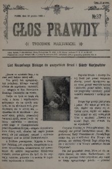 Głos Prawdy : tygodnik maryawicki. 1935, nr 37