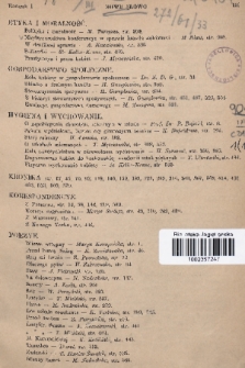 Nowe Słowo : dwutygodnik społeczno-literacki. R. 1, 1902, Indeks