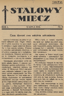 Stalowy Miecz. 1936, nr 9