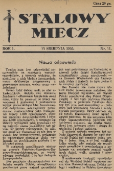 Stalowy Miecz. 1936, nr 11
