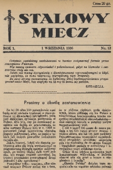 Stalowy Miecz. 1936, nr 12
